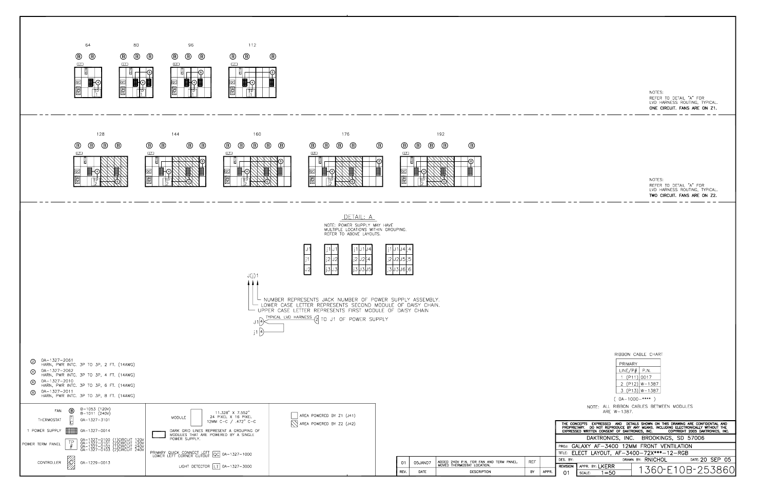 Drawing b-253860 | Daktronics AF-3400-12-RGB User Manual | Page 59 / 71