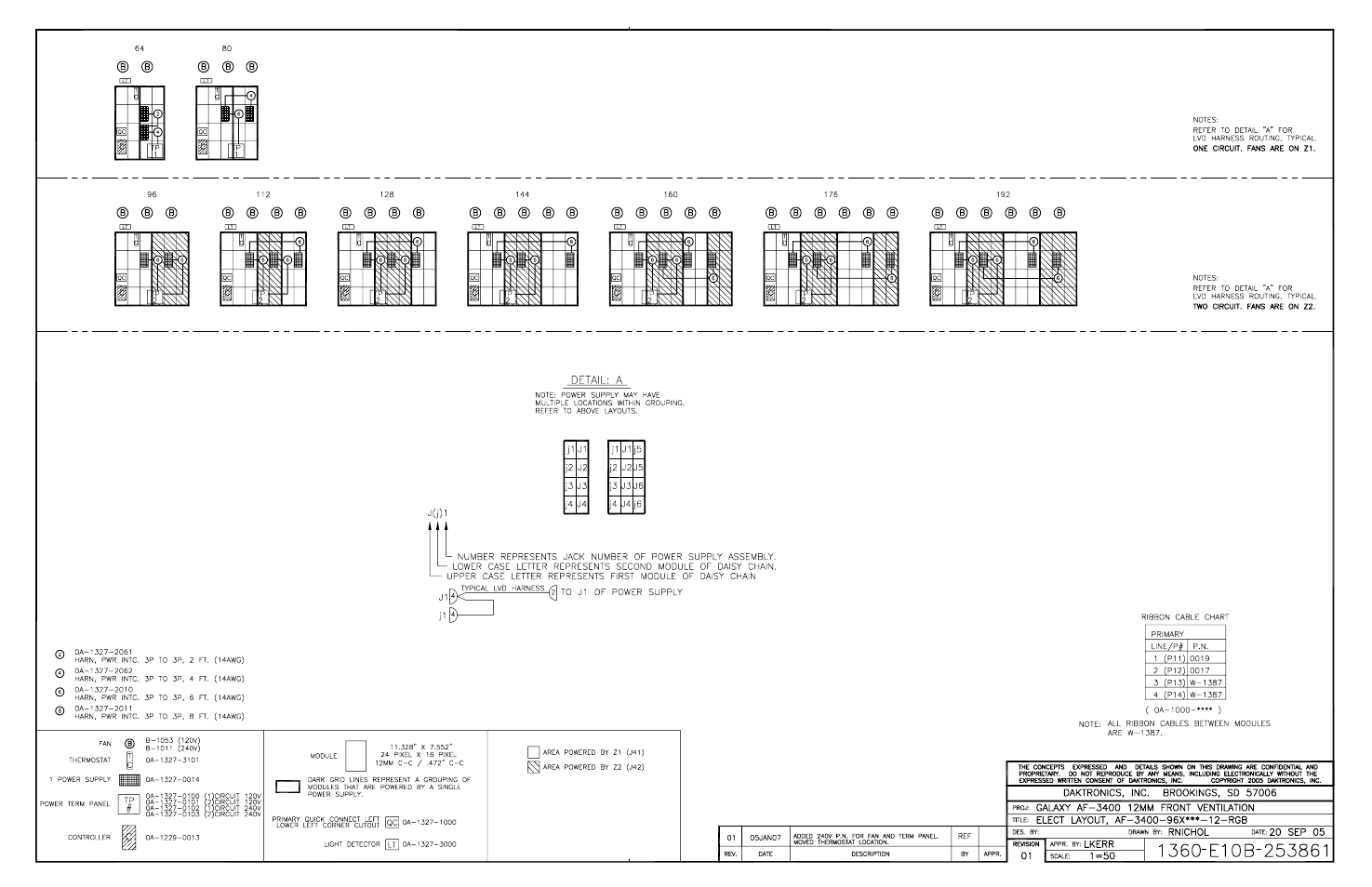 Drawing b-253861 | Daktronics AF-3400-12-RGB User Manual | Page 60 / 71