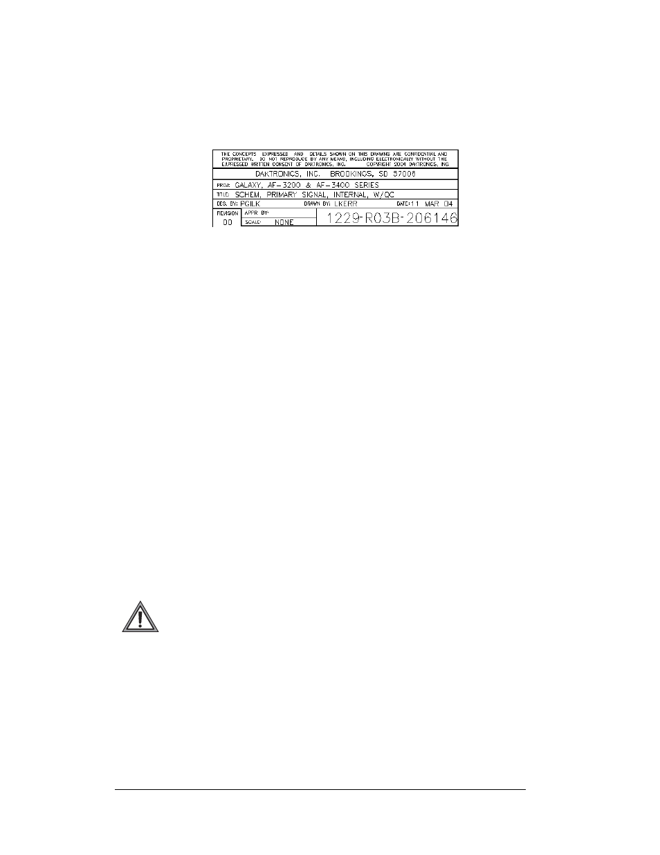 Safety precautions, Safety precautions -2, Figure 1: drawing label | 1 safety precautions | Daktronics AF-3400-64-R,A User Manual | Page 8 / 73