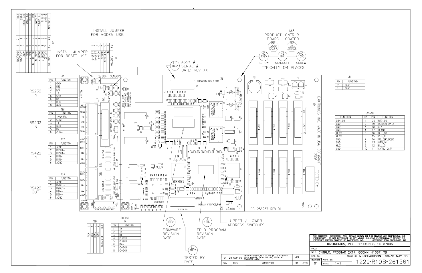 Drawing b-261561 | Daktronics AF-3700-20 RGB User Manual | Page 57 / 87