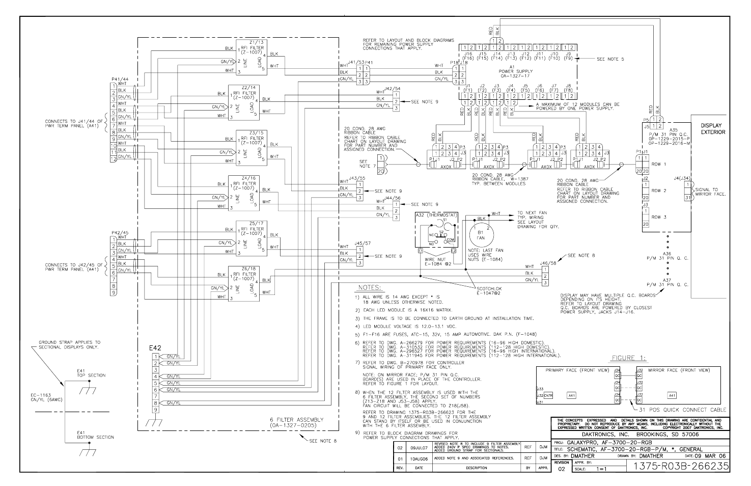 Drawing b-266235 | Daktronics AF-3700-20 RGB User Manual | Page 62 / 87