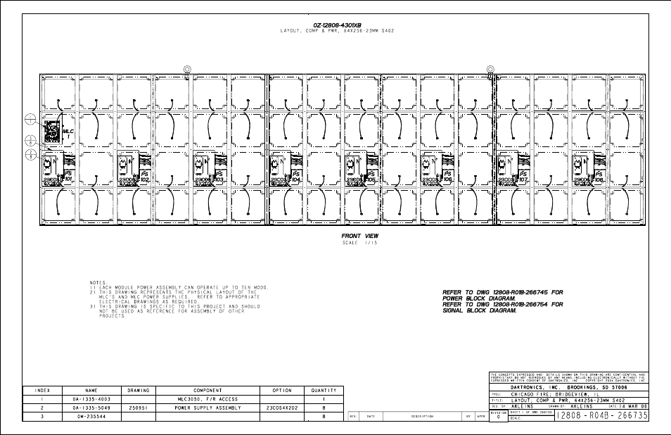 Drawing b-266735 | Daktronics AF-3700-20 RGB User Manual | Page 63 / 87
