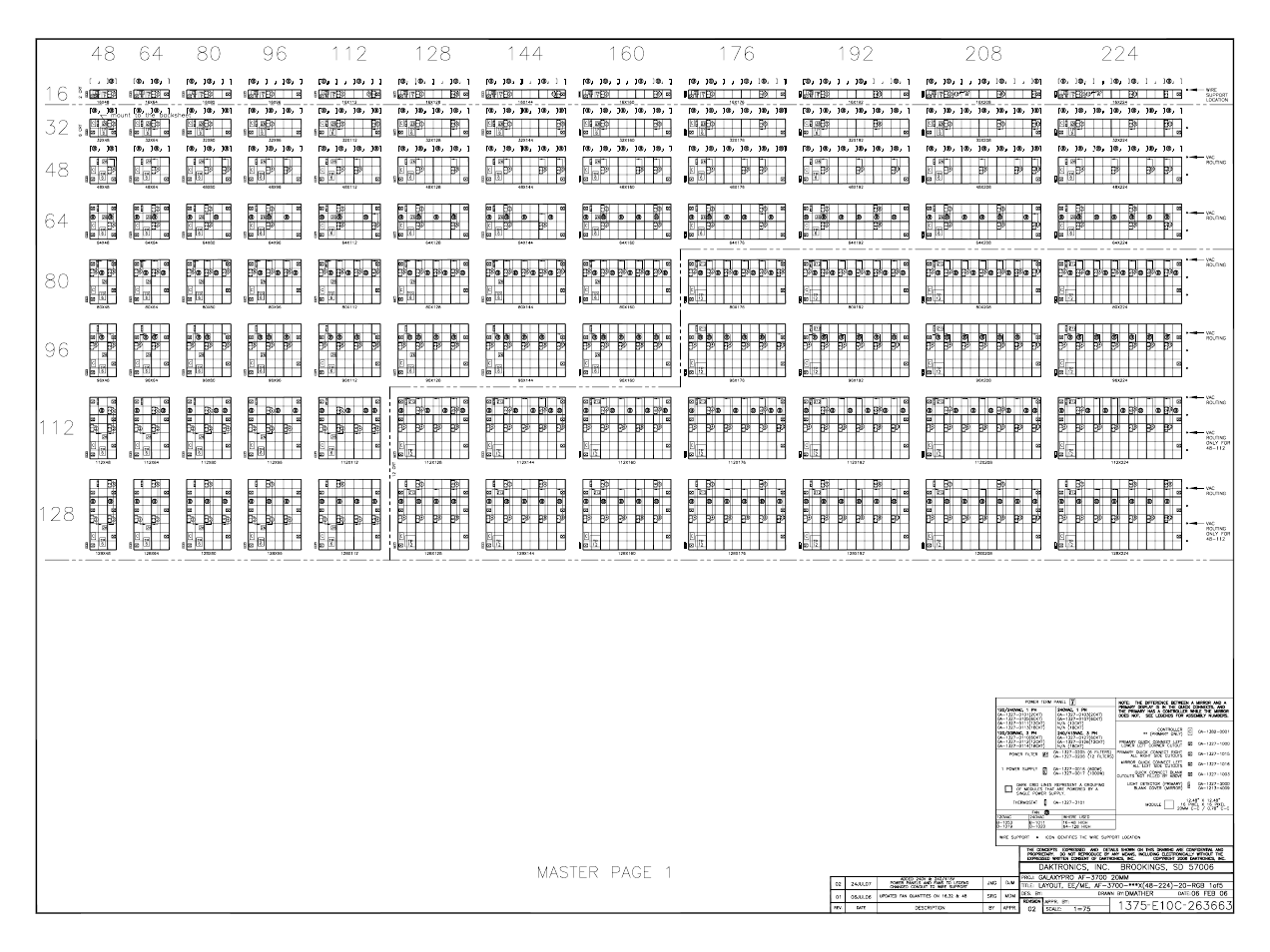 Drawing c-263663 | Daktronics AF-3700-20 RGB User Manual | Page 64 / 87
