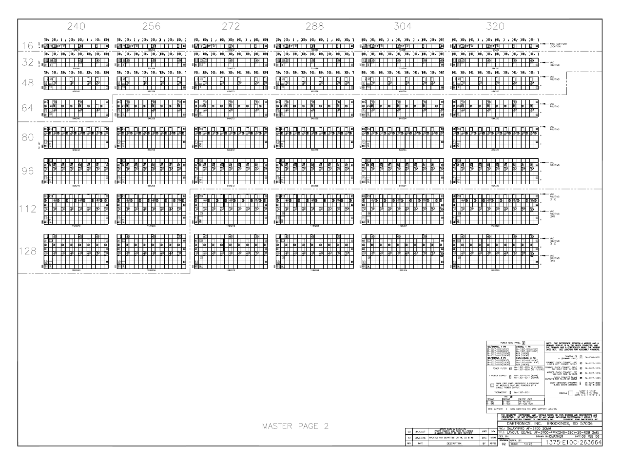 Drawing c-263664 | Daktronics AF-3700-20 RGB User Manual | Page 65 / 87