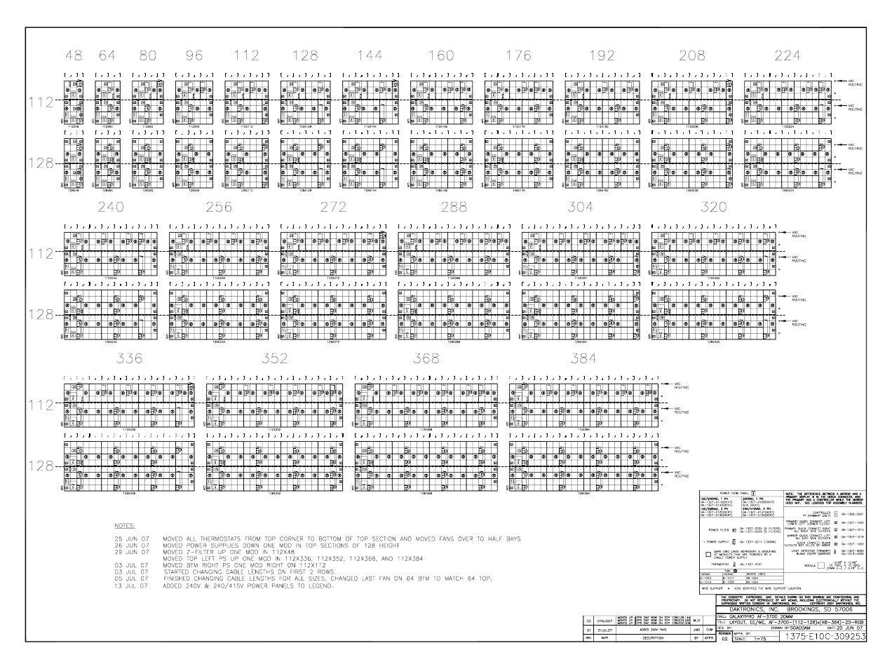 Drawing c-309253 | Daktronics AF-3700-20 RGB User Manual | Page 67 / 87