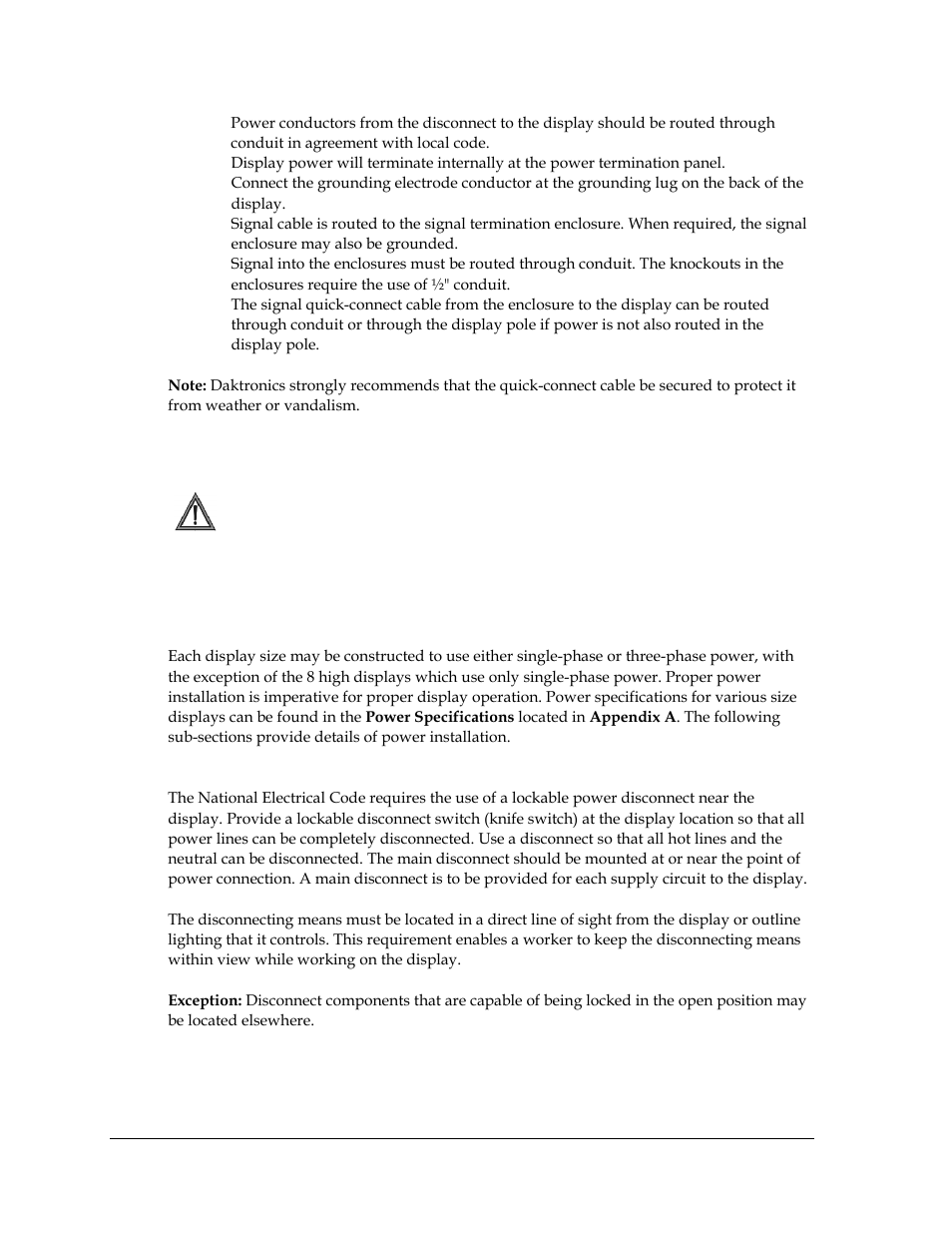 3 power requirements | Daktronics AF-3700-34 RGB User Manual | Page 16 / 66