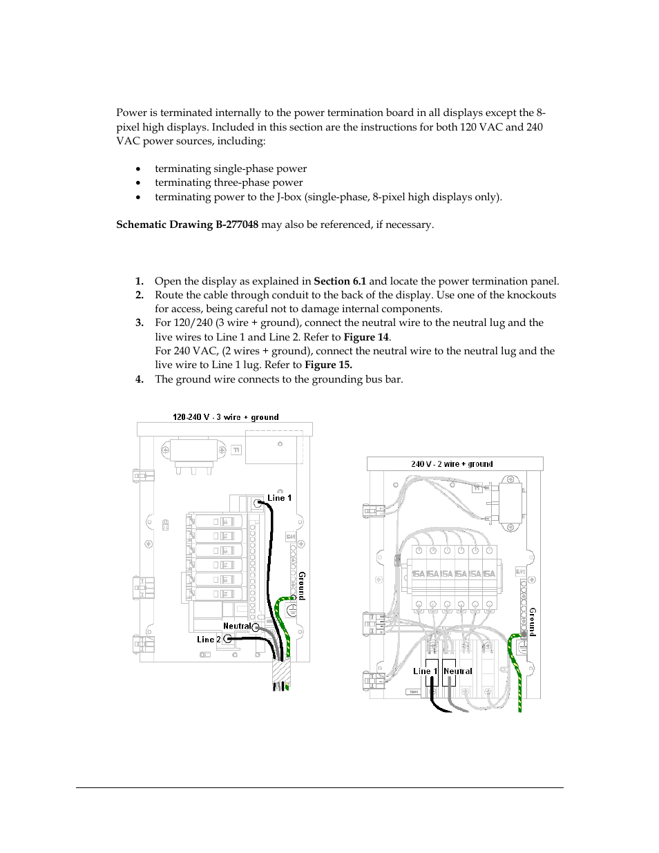 5 power connection | Daktronics AF-3700-34 RGB User Manual | Page 18 / 66