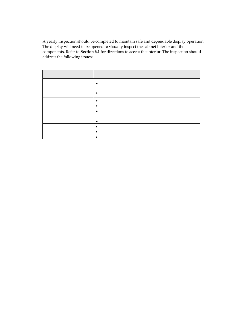 3 annual inspection | Daktronics AF-3700-34 RGB User Manual | Page 34 / 66