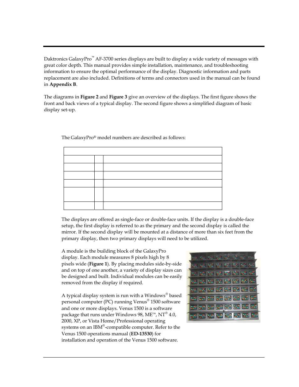 1 display details | Daktronics AF-3700-34 RGB User Manual | Page 7 / 66