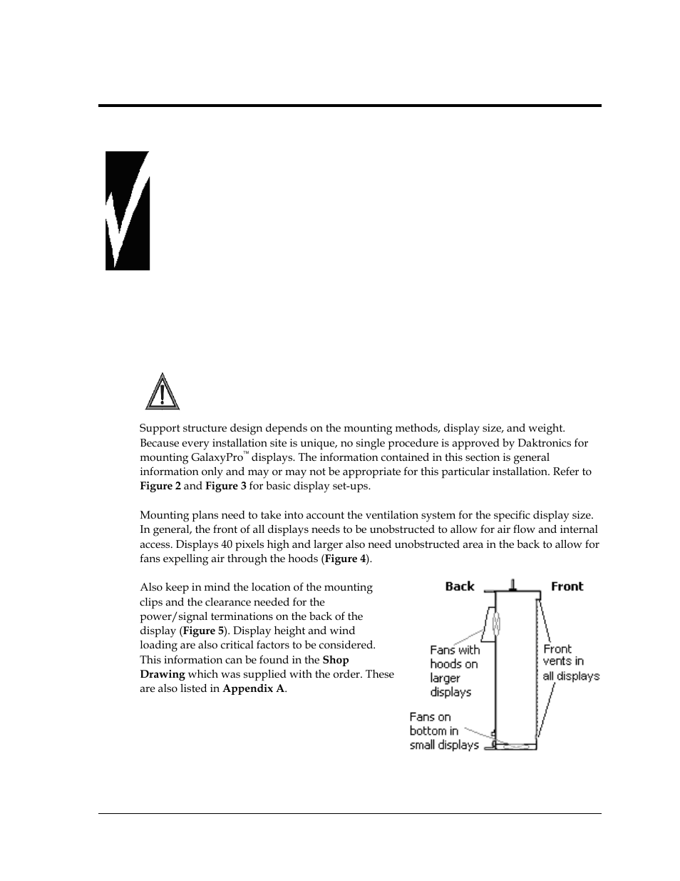 1 support structure requirements | Daktronics AF-3700-34 RGB User Manual | Page 9 / 66