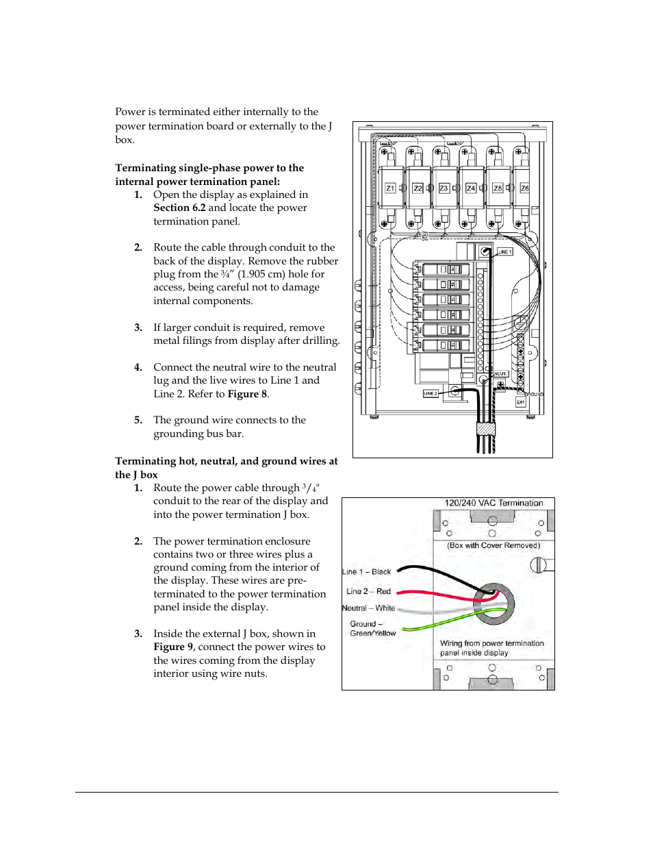 5 power connection, Power connection | Daktronics GPR-12EV-RGB User Manual | Page 14 / 74