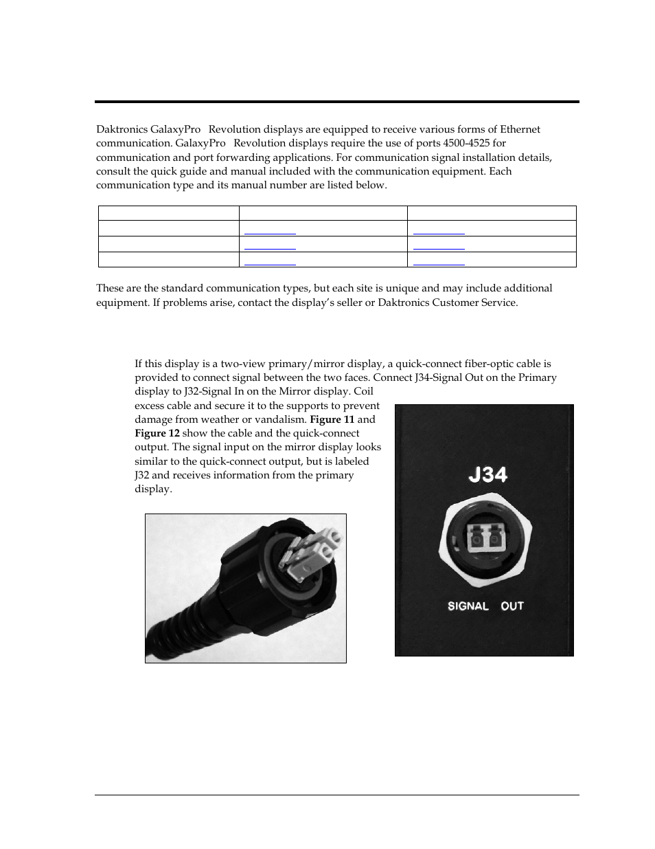 Section 4: signal installation overview, 1 primary/mirror signal connection, Section 4 | Signal installation overview, Primary/mirror signal connection | Daktronics GPR-12EV-RGB User Manual | Page 17 / 74