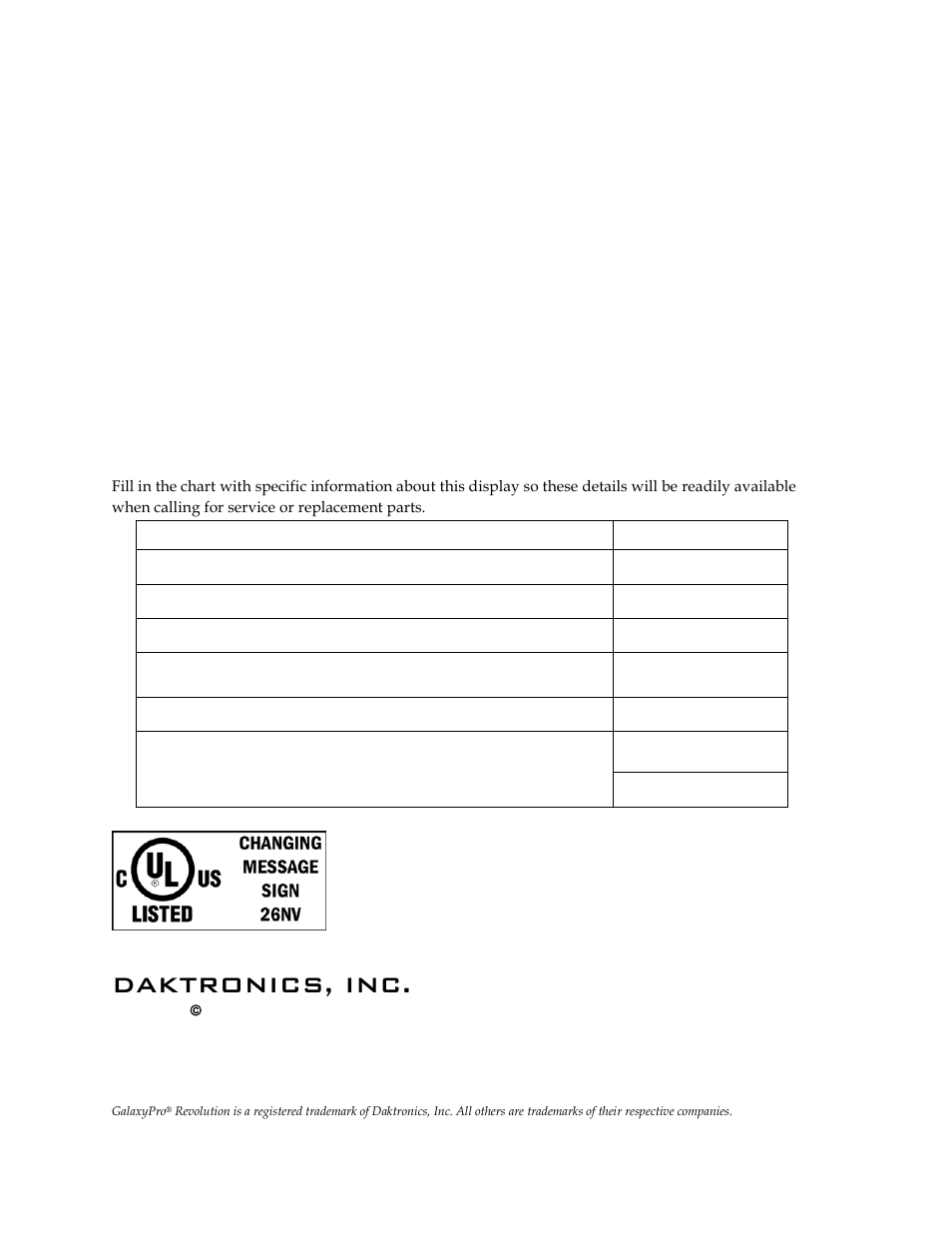 Daktronics, inc | Daktronics GPR-12EV-RGB User Manual | Page 2 / 74