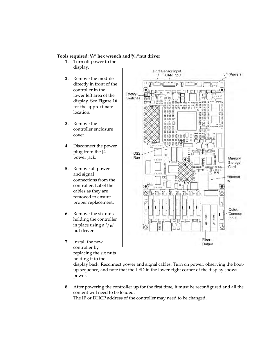 Controller replacement | Daktronics GPR-12EV-RGB User Manual | Page 33 / 74