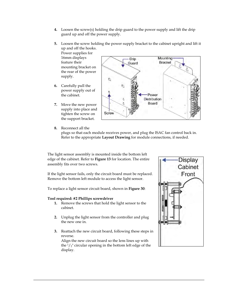 Light sensor replacement | Daktronics GPR-12EV-RGB User Manual | Page 35 / 74