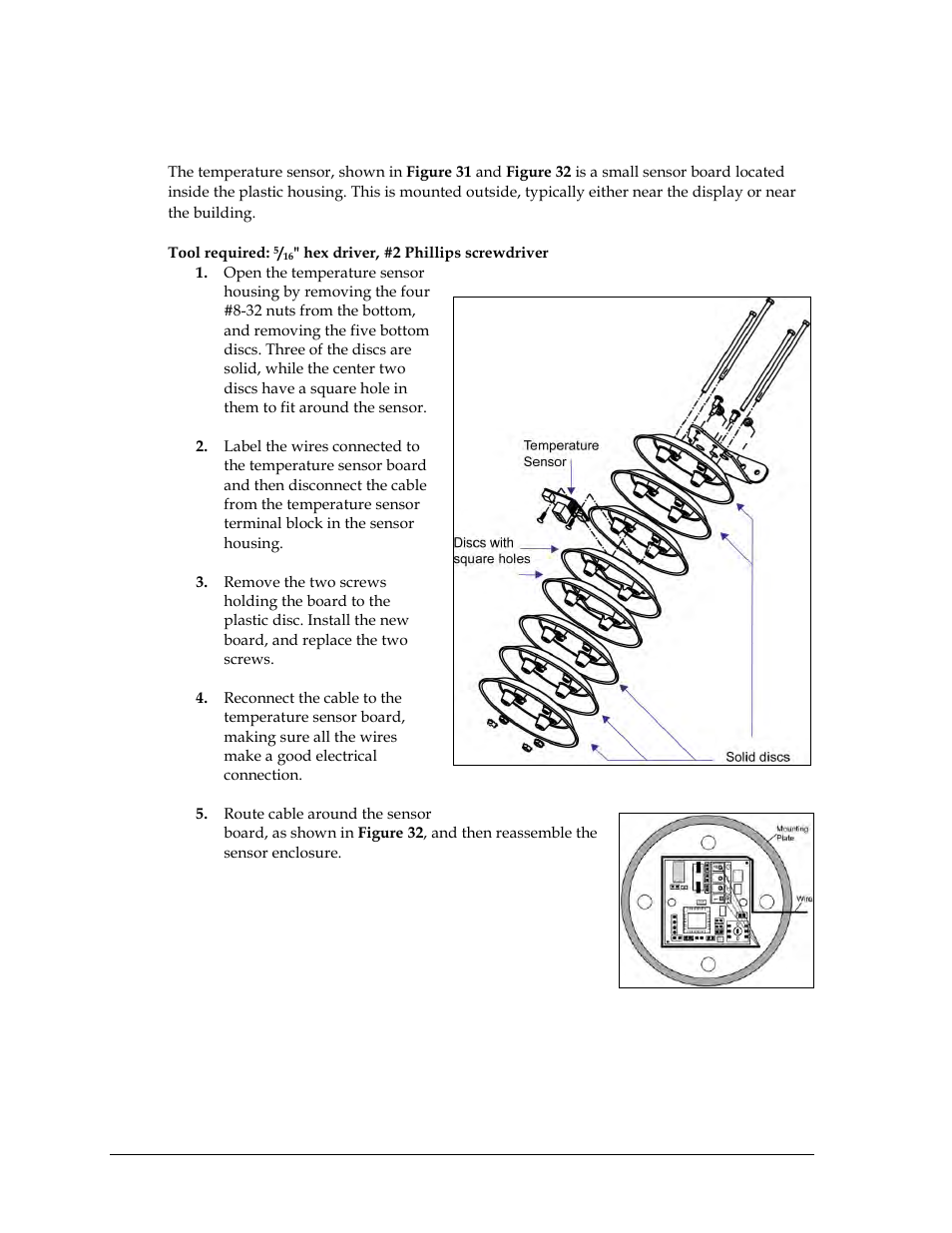 Temperature sensor replacement | Daktronics GPR-12EV-RGB User Manual | Page 36 / 74
