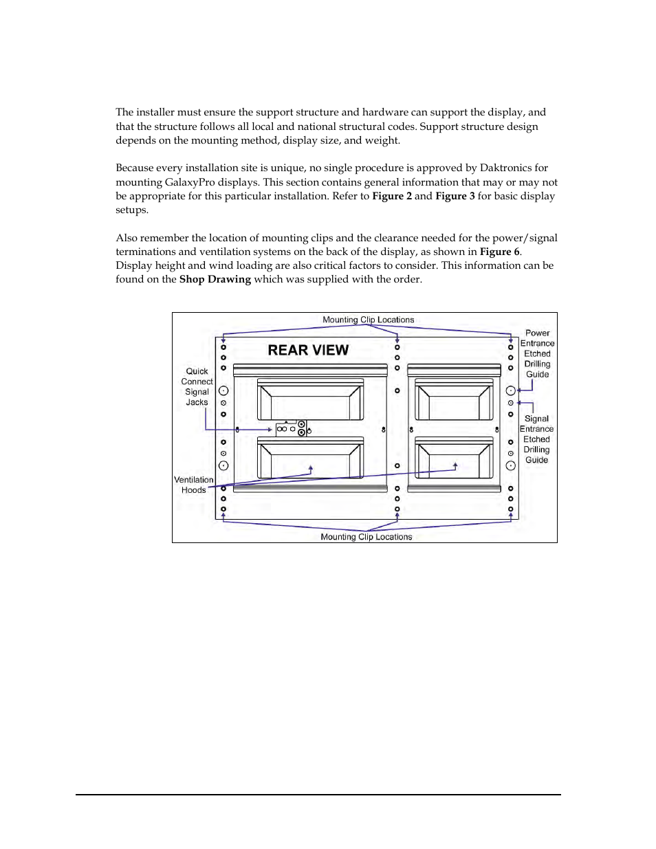 Support structure requirements, 2 support structure requirements | Daktronics GPR-12EV-RGB User Manual | Page 12 / 70