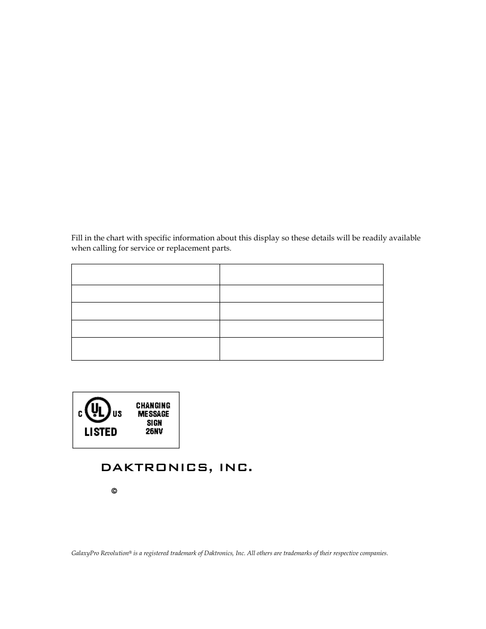 Daktronics, inc | Daktronics GPR-12EV-RGB User Manual | Page 2 / 70