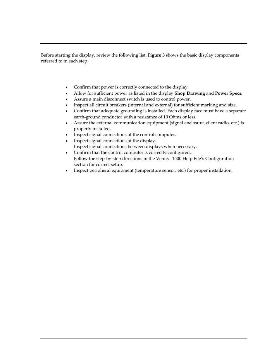 1 start-up checklist, Section 5, Start-up procedure | Start-up checklist | Daktronics GPR-12EV-RGB User Manual | Page 25 / 70