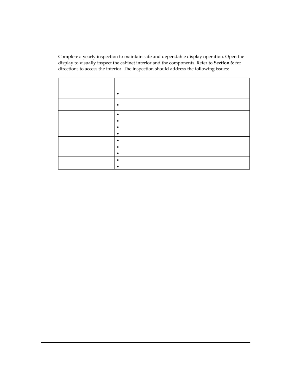 5 annual inspection xe "annual inspection, Annual inspection, 5 annual inspection | Daktronics GPR-12EV-RGB User Manual | Page 33 / 70