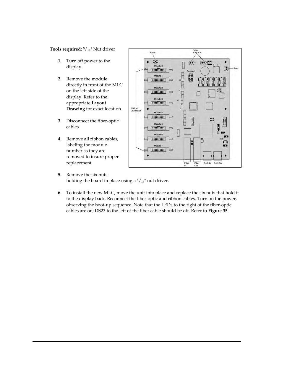 Multi-line controller replacement | Daktronics GPR-12EV-RGB User Manual | Page 42 / 70