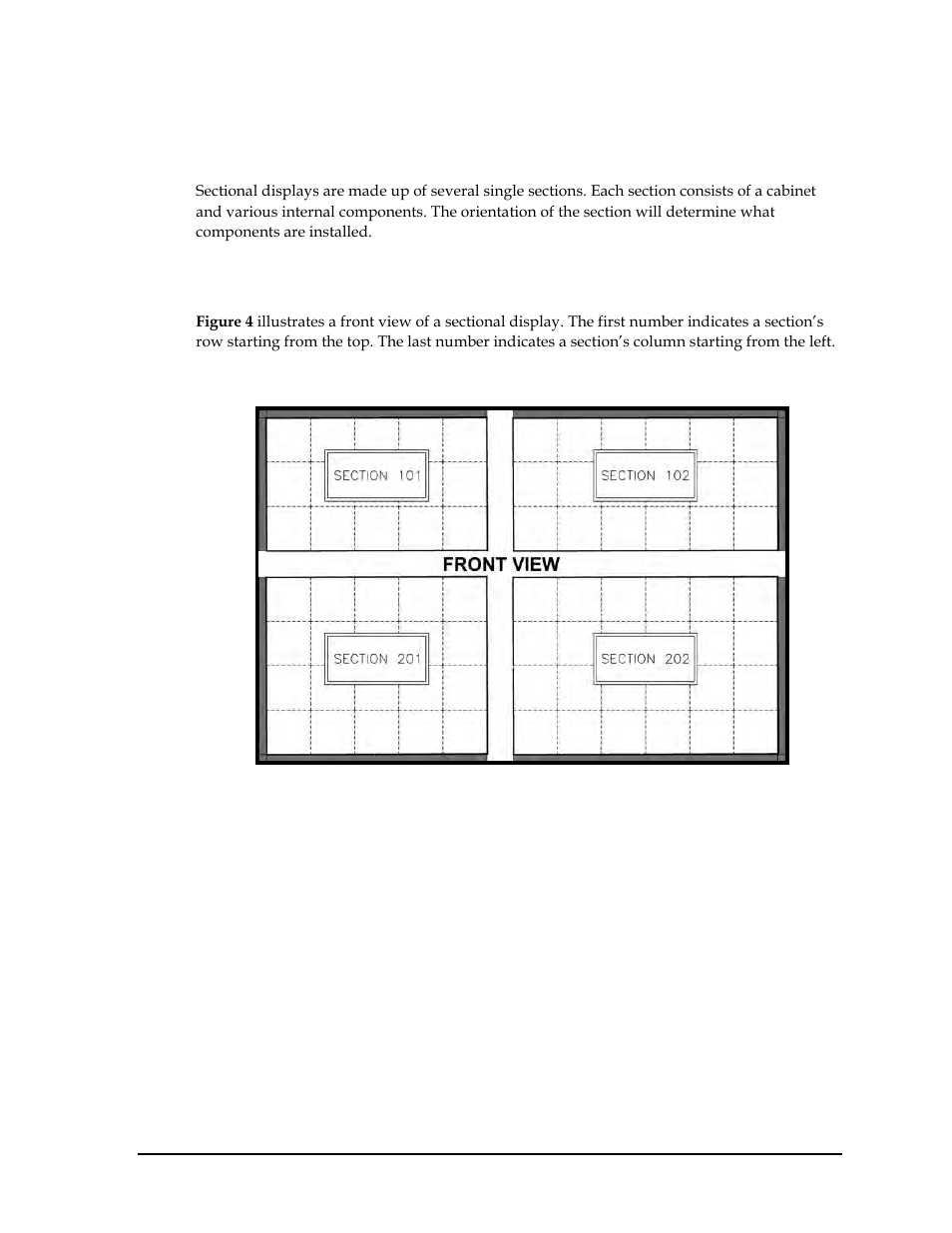 2 sectional displays, Section numbering xe "section numbering, Sectional displays | Section numbering | Daktronics GPR-12EV-RGB User Manual | Page 9 / 70