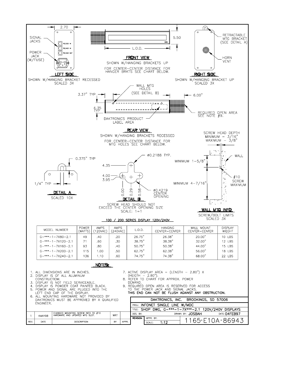 Daktronics G-100-7.6-R User Manual | Page 15 / 22