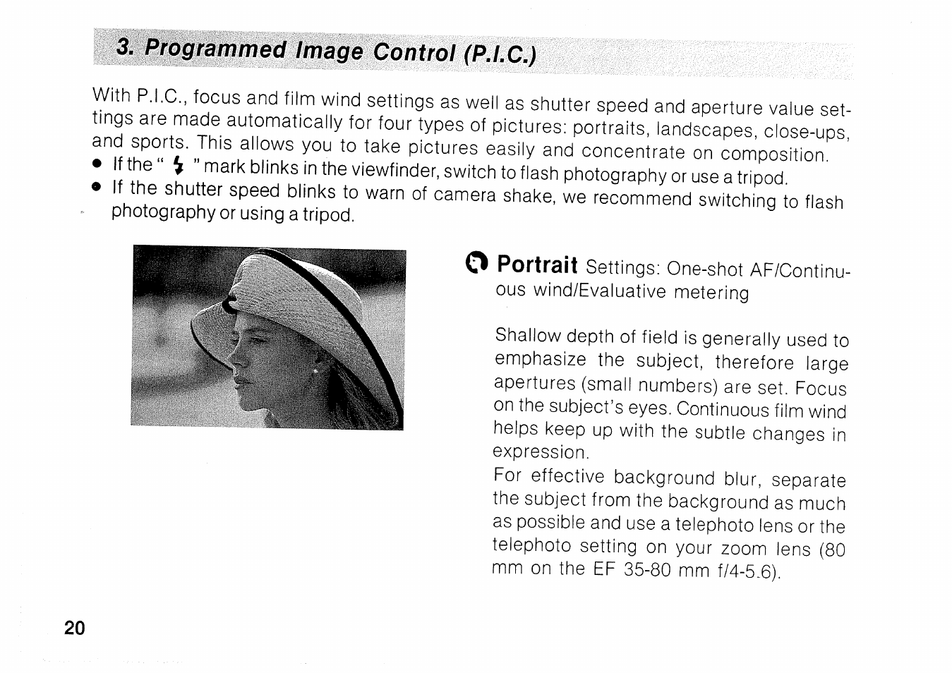 Canon EOS 1000 F User Manual | Page 20 / 102