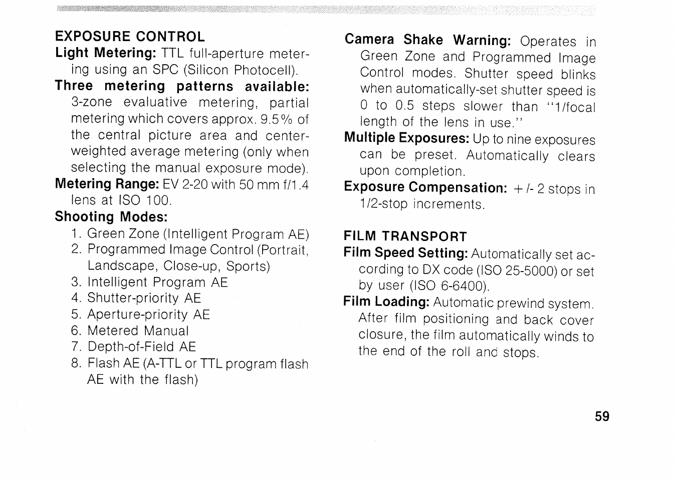 Flash photography | Canon EOS 1000 F User Manual | Page 59 / 102