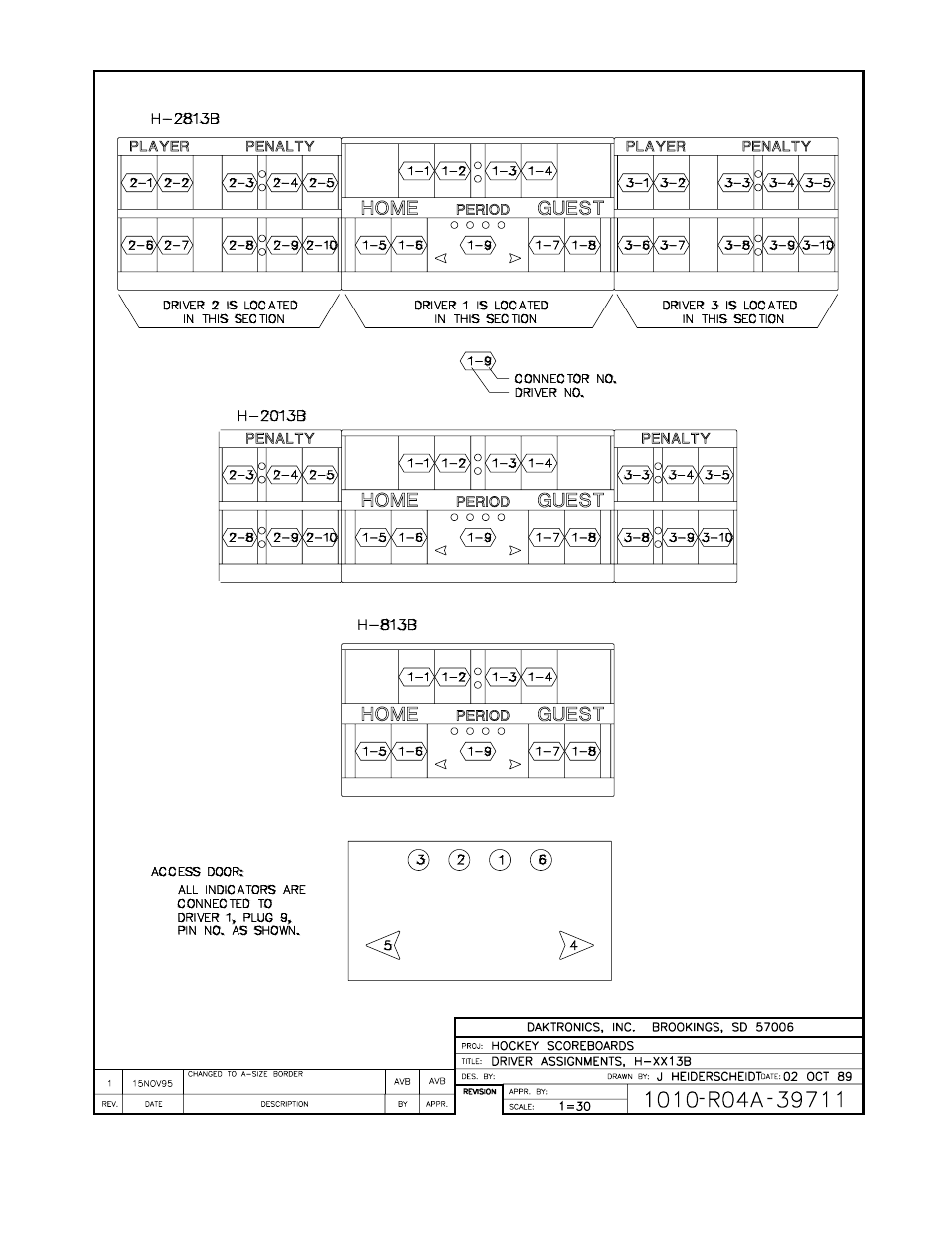 Drawing a-39711 | Daktronics H-813S User Manual | Page 31 / 35