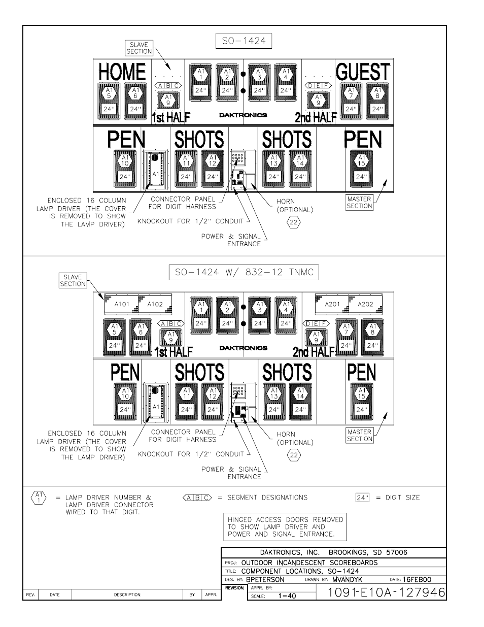 Drawing a-127946 | Daktronics BA-1518 User Manual | Page 120 / 152