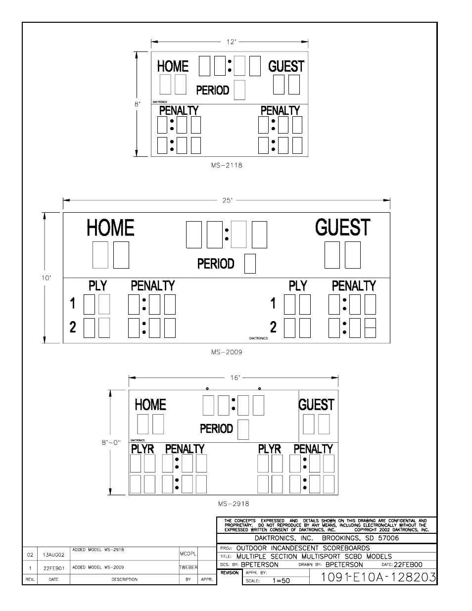 Drawing a-128203 | Daktronics BA-1518 User Manual | Page 128 / 152