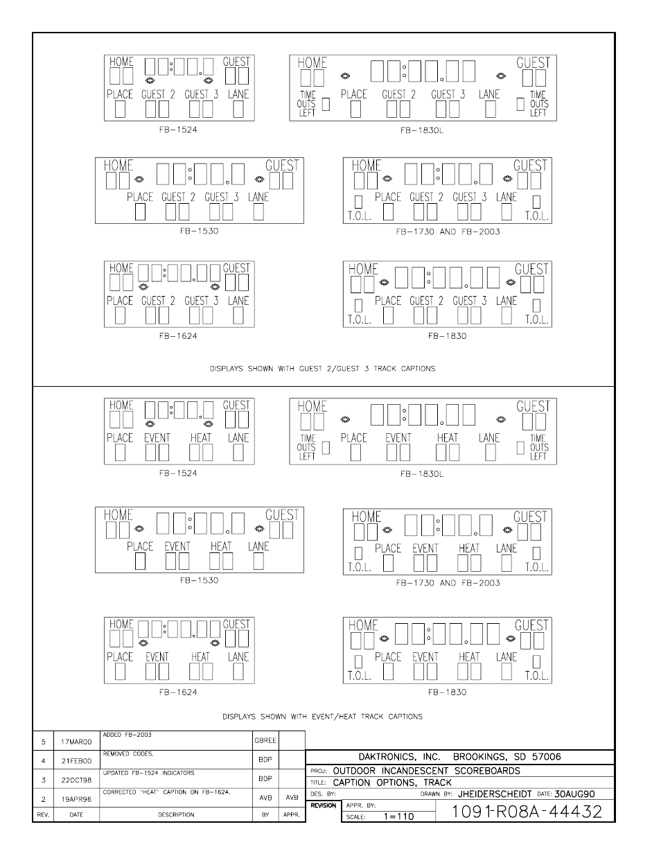 Drawing a-44432 | Daktronics BA-1518 User Manual | Page 65 / 152