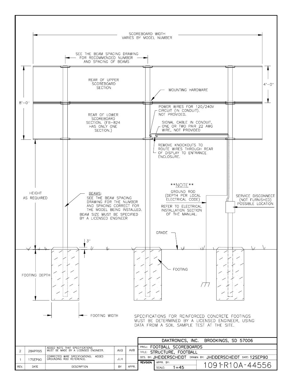 Drawing a-44556 | Daktronics BA-1518 User Manual | Page 71 / 152