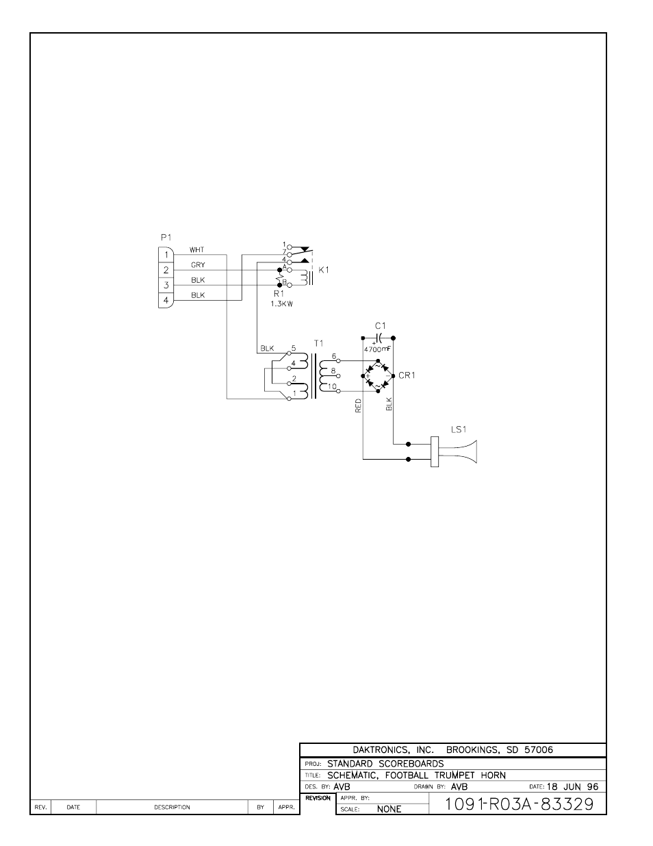Drawing a-83329 | Daktronics BA-1518 User Manual | Page 77 / 152