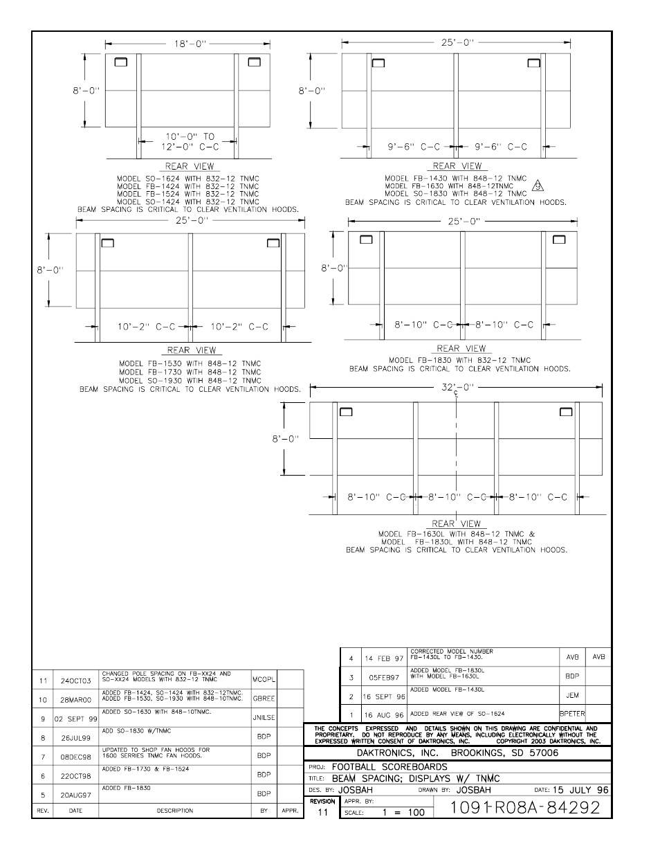 Drawing a-84292 | Daktronics BA-1518 User Manual | Page 80 / 152