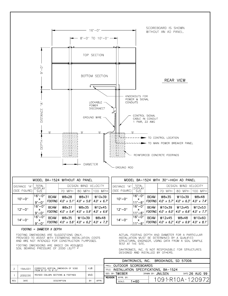 Drawing a-120972 | Daktronics BA-1518 User Manual | Page 90 / 152