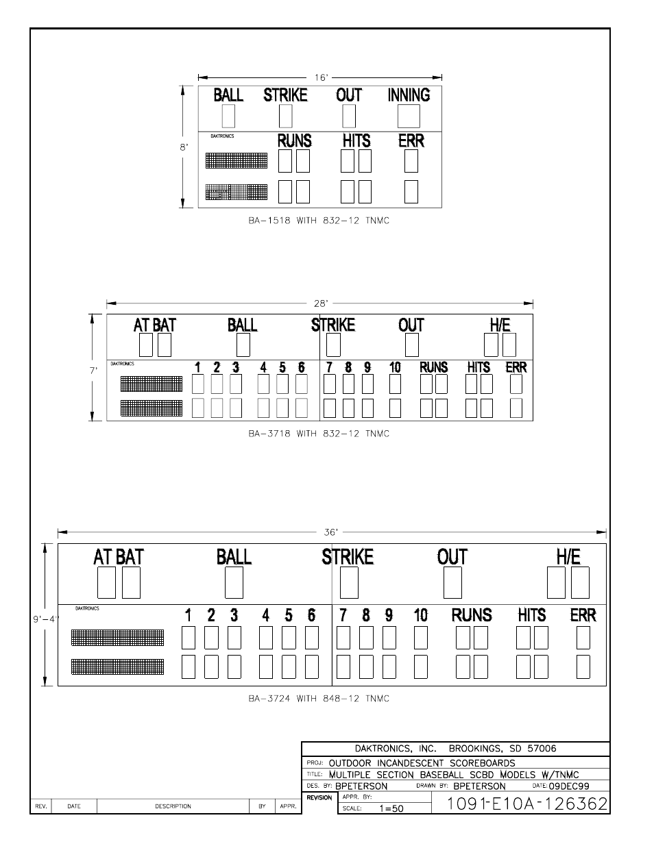 Drawing a-126362 | Daktronics BA-1518 User Manual | Page 99 / 152
