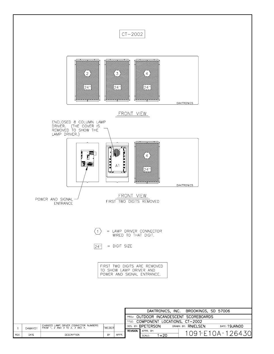 Drawing a-126430 | Daktronics BA-515 User Manual | Page 103 / 144