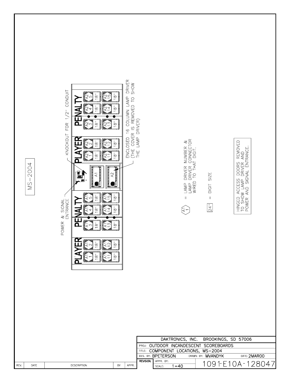 Drawing a-128047 | Daktronics BA-515 User Manual | Page 114 / 144