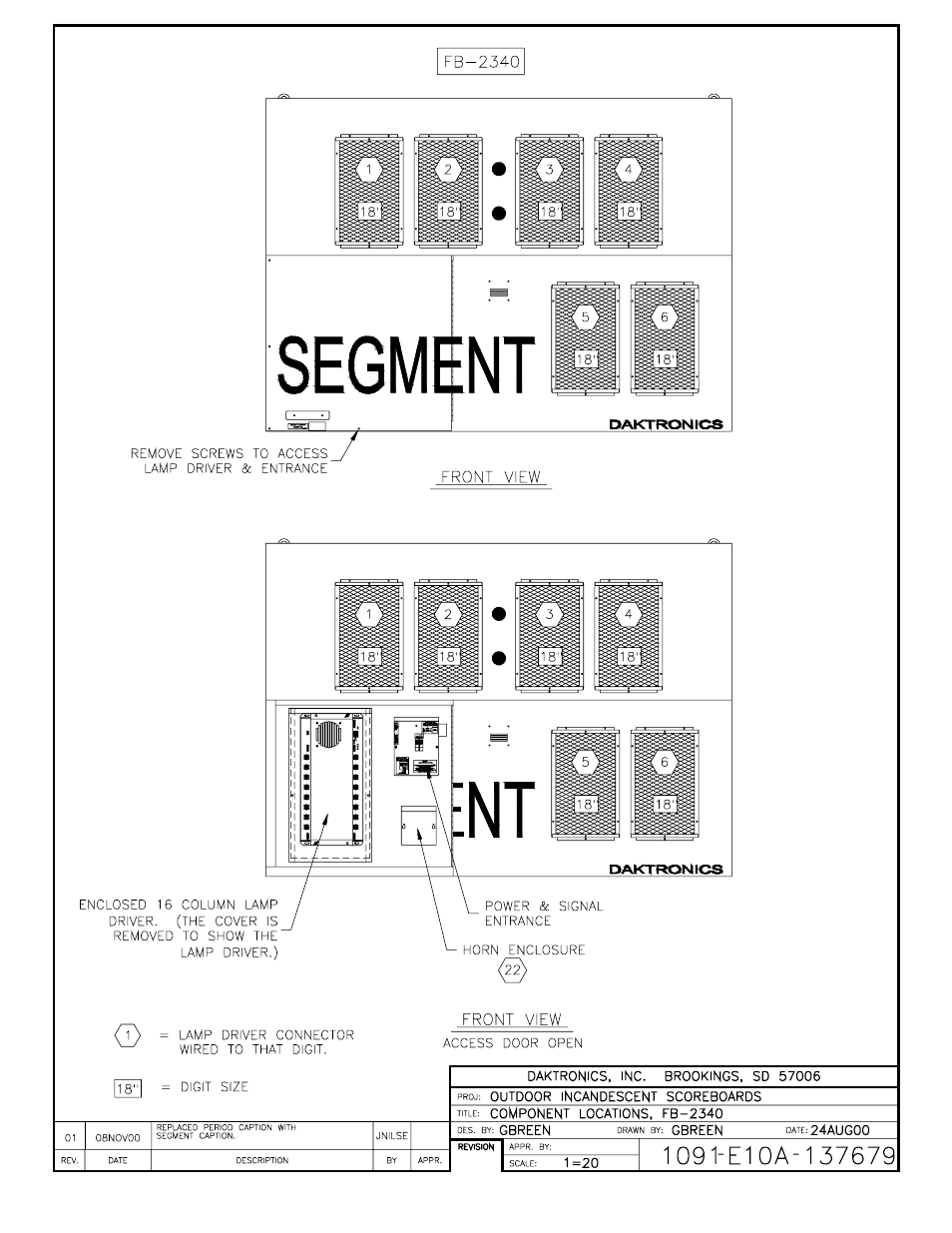 Drawing a-137679 | Daktronics BA-515 User Manual | Page 122 / 144