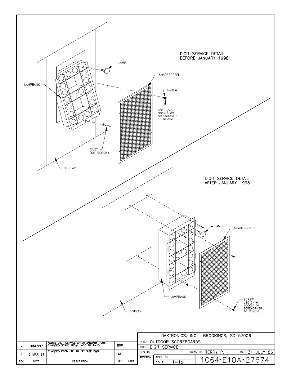 Drawing a-27674 | Daktronics BA-515 User Manual | Page 55 / 144