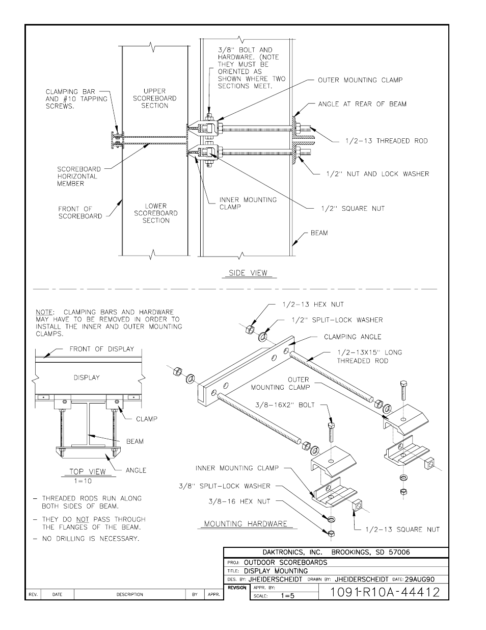 Drawing a-44412 | Daktronics BA-515 User Manual | Page 57 / 144