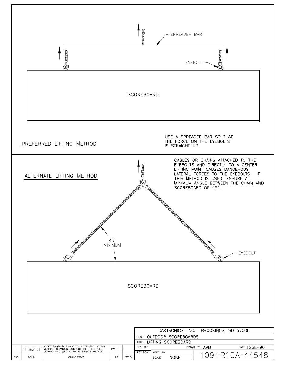 Drawing a-44548 | Daktronics BA-515 User Manual | Page 58 / 144