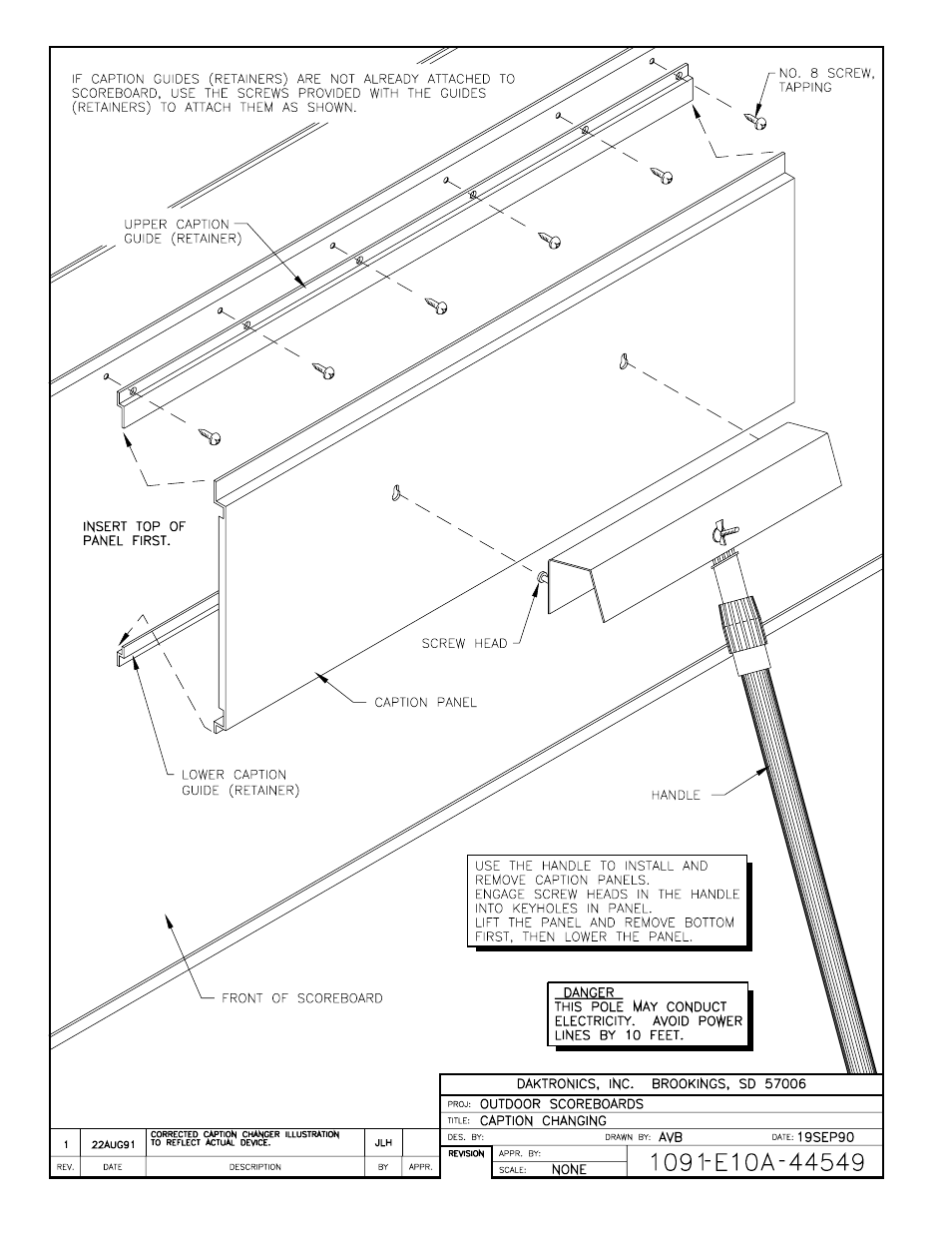 Drawing a-44549 | Daktronics BA-515 User Manual | Page 59 / 144