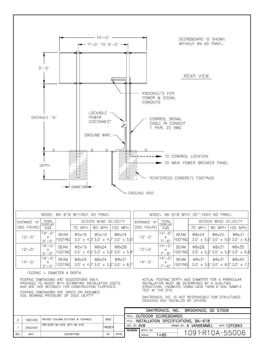 Drawing a-55006 | Daktronics BA-515 User Manual | Page 67 / 144