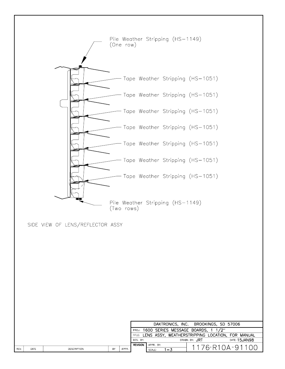 Drawing a-91100 | Daktronics BA-515 User Manual | Page 77 / 144