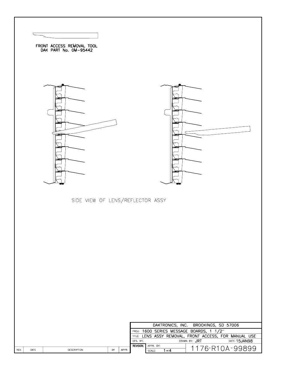 Drawing a-99899 | Daktronics BA-515 User Manual | Page 79 / 144