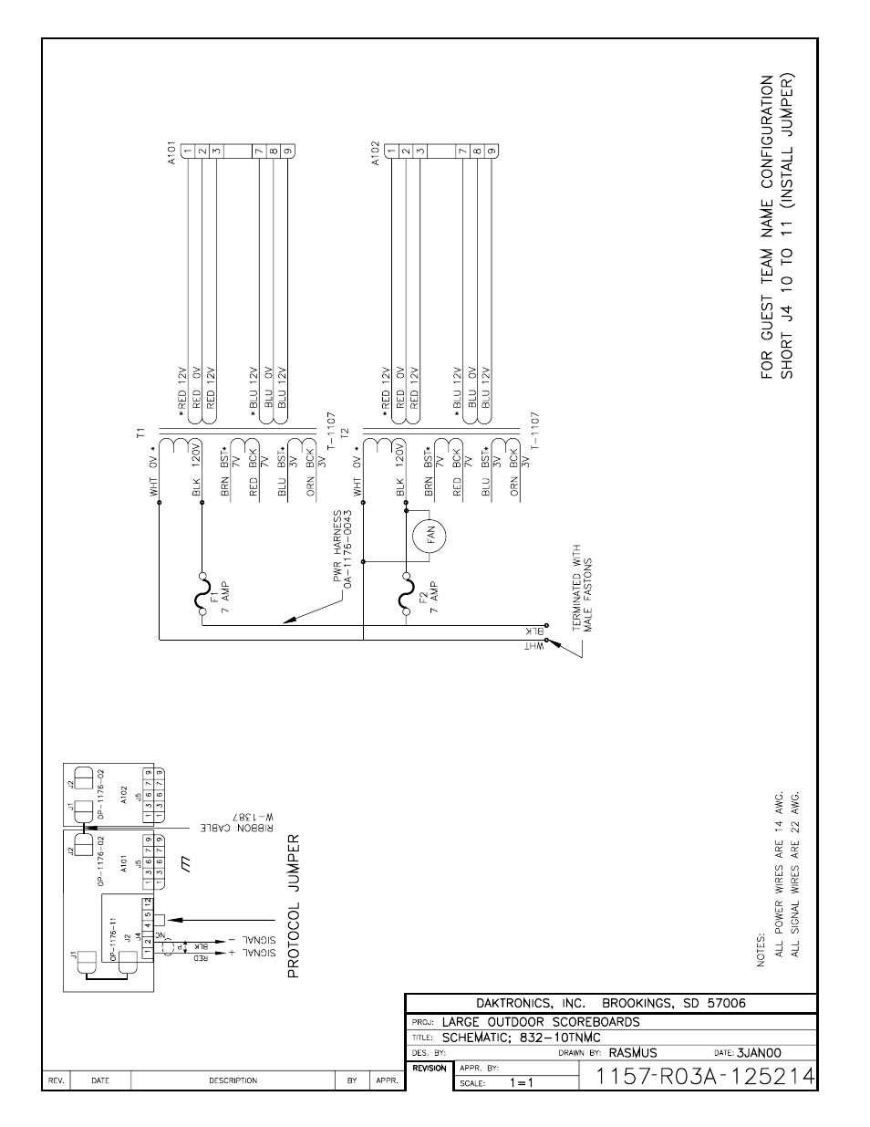 Drawing a-125214 | Daktronics BA-515 User Manual | Page 91 / 144