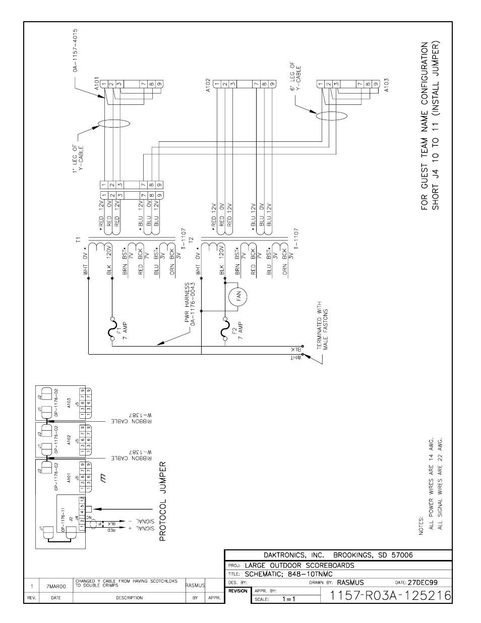 Drawing a-125216 | Daktronics BA-515 User Manual | Page 92 / 144